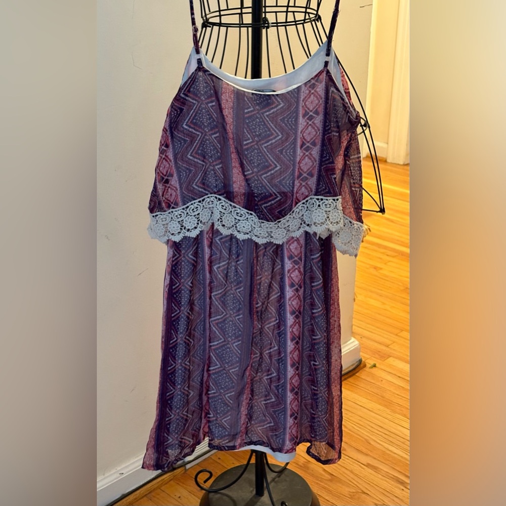 Rue21 Pink and Purple Maxi Dress